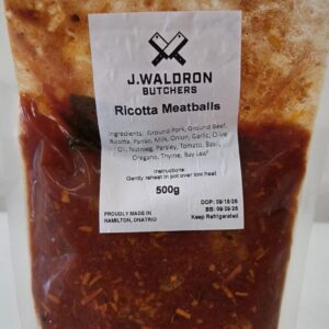 J Waldron - Ricotta Meatballs in tomato sauce